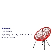 Valencia Oval Comfort Series Take Ten Red Rattan Lounge Chair, TLH-094-RED-GG