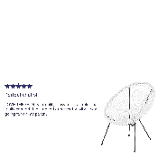 Valencia Oval Comfort Series Take Ten White Rattan Lounge Chair, TLH-094-WHITE-GG