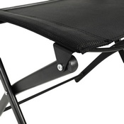 Brazos Set of 2 Commercial Grade Indoor/Outdoor Folding Chairs with Black Flex Comfort Material Backs and Seats and Black Metal Frames, TLH-SC-097-BLK-02-GG