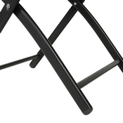 Brazos Set of 2 Commercial Grade Indoor/Outdoor Folding Chairs with Black Flex Comfort Material Backs and Seats and Black Metal Frames, TLH-SC-097-BLK-02-GG