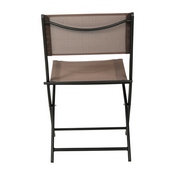 Brazos Set of 2 Commercial Grade Indoor/Outdoor Folding Chairs with Brown Flex Comfort Material Backs and Seats and Black Metal Frames, TLH-SC-097-BRN-02-GG