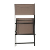 Brazos Set of 2 Commercial Grade Indoor/Outdoor Folding Chairs with Brown Flex Comfort Material Backs and Seats and Black Metal Frames, TLH-SC-097-BRN-02-GG