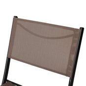 Brazos Set of 2 Commercial Grade Indoor/Outdoor Folding Chairs with Brown Flex Comfort Material Backs and Seats and Black Metal Frames, TLH-SC-097-BRN-02-GG