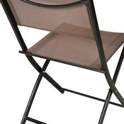Brazos Set of 2 Commercial Grade Indoor/Outdoor Folding Chairs with Brown Flex Comfort Material Backs and Seats and Black Metal Frames, TLH-SC-097-BRN-02-GG