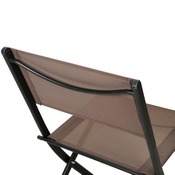 Brazos Set of 2 Commercial Grade Indoor/Outdoor Folding Chairs with Brown Flex Comfort Material Backs and Seats and Black Metal Frames, TLH-SC-097-BRN-02-GG