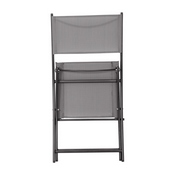 Brazos Set of 2 Commercial Grade Indoor/Outdoor Folding Chairs with Gray Flex Comfort Material Backs and Seats and Black Metal Frames, TLH-SC-097-GRY-02-GG