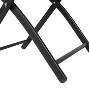 Brazos Set of 2 Commercial Grade Indoor/Outdoor Folding Chairs with Gray Flex Comfort Material Backs and Seats and Black Metal Frames, TLH-SC-097-GRY-02-GG