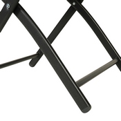 Brazos Set of 2 Commercial Grade Indoor/Outdoor Folding Chairs with Navy Flex Comfort Material Backs and Seats and Black Metal Frames, TLH-SC-097-NV-02-GG