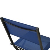 Brazos Set of 2 Commercial Grade Indoor/Outdoor Folding Chairs with Navy Flex Comfort Material Backs and Seats and Black Metal Frames, TLH-SC-097-NV-02-GG