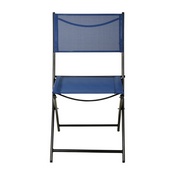 Brazos Set of 2 Commercial Grade Indoor/Outdoor Folding Chairs with Navy Flex Comfort Material Backs and Seats and Black Metal Frames, TLH-SC-097-NV-02-GG