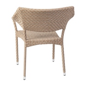 Jace Commercial Grade Stacking Patio Chair, All Weather PE Rattan Wicker Patio Dining Chair in Natural, TT-TT002-NAT-GG