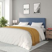 Paxton King Channel Stitched Fabric Upholstered Headboard, Adjustable Height from 44.5" to 57.25" - Blue, TW-3WLHB21-BL-K-GG