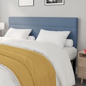 Paxton King Channel Stitched Fabric Upholstered Headboard, Adjustable Height from 44.5" to 57.25" - Blue, TW-3WLHB21-BL-K-GG