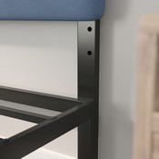 Paxton King Channel Stitched Fabric Upholstered Headboard, Adjustable Height from 44.5" to 57.25" - Blue, TW-3WLHB21-BL-K-GG