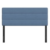 Paxton Queen Channel Stitched Fabric Upholstered Headboard, Adjustable Height from 44.5" to 57.25" - Blue, TW-3WLHB21-BL-Q-GG