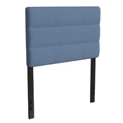 Paxton Twin Channel Stitched Fabric Upholstered Headboard, Adjustable Height from 44.5