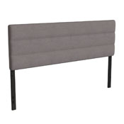 Paxton King Channel Stitched Fabric Upholstered Headboard, Adjustable Height from 44.5