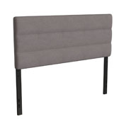 Paxton Queen Channel Stitched Fabric Upholstered Headboard, Adjustable Height from 44.5