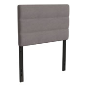 Paxton Twin Channel Stitched Fabric Upholstered Headboard, Adjustable Height from 44.5