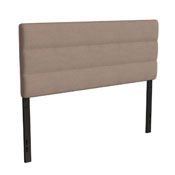 Paxton Queen Channel Stitched Fabric Upholstered Headboard, Adjustable Height from 44.5