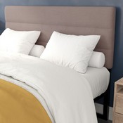 Paxton Queen Channel Stitched Fabric Upholstered Headboard, Adjustable Height from 44.5" to 57.25" - Taupe, TW-3WLHB21-TAN-Q-GG