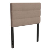 Paxton Twin Channel Stitched Fabric Upholstered Headboard, Adjustable Height from 44.5