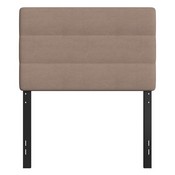 Paxton Twin Channel Stitched Fabric Upholstered Headboard, Adjustable Height from 44.5" to 57.25" - Taupe, TW-3WLHB21-TAN-T-GG