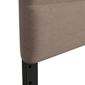 Paxton Twin Channel Stitched Fabric Upholstered Headboard, Adjustable Height from 44.5" to 57.25" - Taupe, TW-3WLHB21-TAN-T-GG