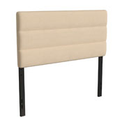Paxton Full Channel Stitched Fabric Upholstered Headboard, Adjustable Height from 44.5