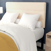Paxton Full Channel Stitched Fabric Upholstered Headboard, Adjustable Height from 44.5" to 57.25" - Cream, TW-3WLHB21-W-F-GG