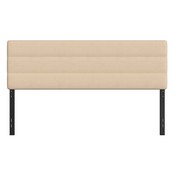 Paxton King Channel Stitched Fabric Upholstered Headboard, Adjustable Height from 44.5" to 57.25" - Cream, TW-3WLHB21-W-K-GG