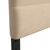Paxton King Channel Stitched Fabric Upholstered Headboard, Adjustable Height from 44.5" to 57.25" - Cream, TW-3WLHB21-W-K-GG