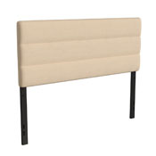 Paxton Queen Channel Stitched Fabric Upholstered Headboard, Adjustable Height from 44.5