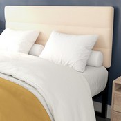 Paxton Queen Channel Stitched Fabric Upholstered Headboard, Adjustable Height from 44.5" to 57.25" - Cream, TW-3WLHB21-W-Q-GG