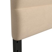 Paxton Queen Channel Stitched Fabric Upholstered Headboard, Adjustable Height from 44.5" to 57.25" - Cream, TW-3WLHB21-W-Q-GG