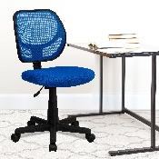 Low Back Blue Mesh Swivel Task Office Chair, WA-3074-BL-GG