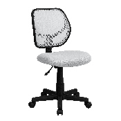 Low Back White Mesh Swivel Task Office Chair, WA-3074-WHT-GG