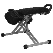 Ergonomic Kneeling Office Chair with Handles in Black Fabric, WL-1429-GG