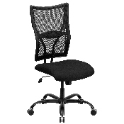 HERCULES Series Big & Tall 400 lb. Rated Black Mesh Executive Swivel Ergonomic Office Chair, WL-5029SYG-GG