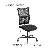 HERCULES Series Big & Tall 400 lb. Rated Black Mesh Executive Swivel Ergonomic Office Chair, WL-5029SYG-GG