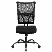 HERCULES Series Big & Tall 400 lb. Rated Black Mesh Executive Swivel Ergonomic Office Chair, WL-5029SYG-GG