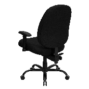 HERCULES Series Big & Tall 400 lb. Rated Black Fabric Executive Ergonomic Office Chair with Adjustable Back and Arms, WL-715MG-BK-A-GG