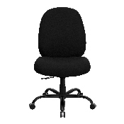 HERCULES Series Big & Tall 400 lb. Rated Black Fabric Executive Swivel Ergonomic Office Chair with Adjustable Back, WL-715MG-BK-GG