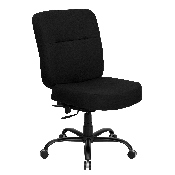 HERCULES Series Big & Tall 400 lb. Rated Black Fabric Executive Swivel Ergonomic Office Chair with Rectangular Back, WL-735SYG-BK-GG