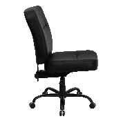 HERCULES Series Big & Tall 400 lb. Rated Black LeatherSoft Executive Swivel Ergonomic Office Chair with Rectangle Back, WL-735SYG-BK-LEA-GG