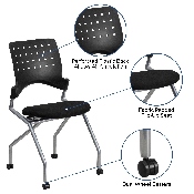 Galaxy Mobile Nesting Chair with Black Fabric Seat, WL-A224V-GG