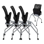 Galaxy Mobile Nesting Chair with Black Fabric Seat, WL-A224V-GG