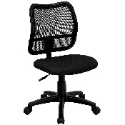 Mid-Back Black Mesh Swivel Task Office Chair, WL-A277-BK-GG