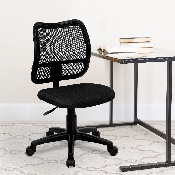 Mid-Back Black Mesh Swivel Task Office Chair, WL-A277-BK-GG