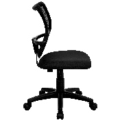 Mid-Back Black Mesh Swivel Task Office Chair, WL-A277-BK-GG